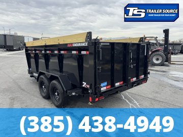 7x14 Liberty LD Dump Trailer - 40" Sides - 15.4K GVWR - 7 Gauge Floor, Fork Holders
