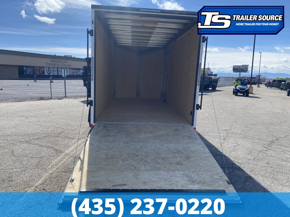 7x16 Look Vision Aluminum Enclosed Car Hauler Trailer - 7'6" Interior - 7K GVWR - Alloy Wheels, Black Out Package