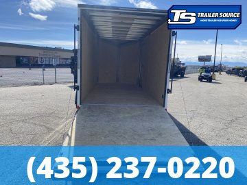 7x16 Look Vision Aluminum Enclosed Car Hauler Trailer - 7'6" Interior - 7K GVWR - Alloy Wheels, Black Out Package