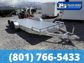 7x18 Alcom Open Car Hauler Aluminum Trailer - 7K GVWR -