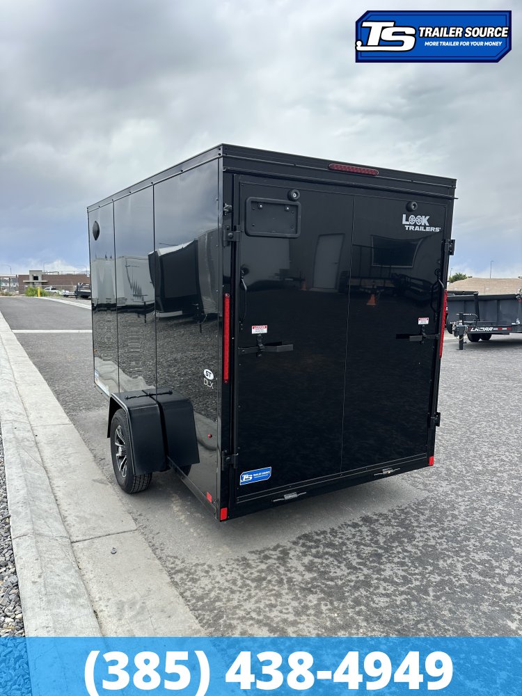 6x12 Look ST DLX Enclosed Cargo Trailer - 6'6" Interior - 3.5K GVWR - .080 PolyCor, Alloy Wheels, Black Out Package, D-Rings, Stabilizer Jacks