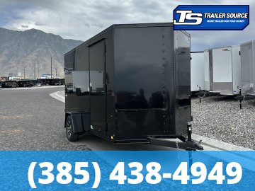 6x12 Look ST DLX Enclosed Cargo Trailer - 6'6" Interior - 3.5K GVWR - .080 PolyCor, Alloy Wheels, Black Out Package, D-Rings, Stabilizer Jacks