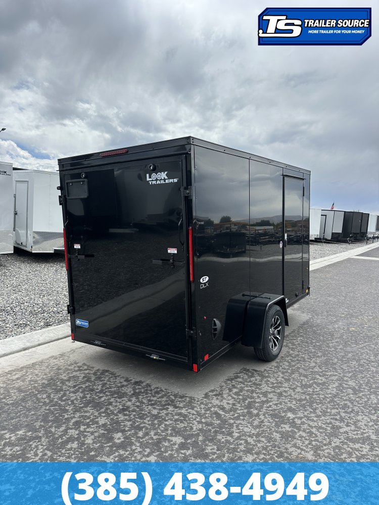 6x12 Look ST DLX Enclosed Cargo Trailer - 6'6" Interior - 3.5K GVWR - .080 PolyCor, Alloy Wheels, Black Out Package, D-Rings, Stabilizer Jacks