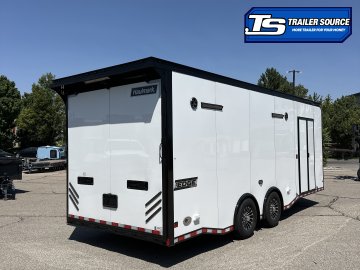 8.5x24 Haulmark Edge Enclosed Car Hauler Trailer - 7'10" Interior - 14K GVWR - .080 PolyCor, Black Out Package