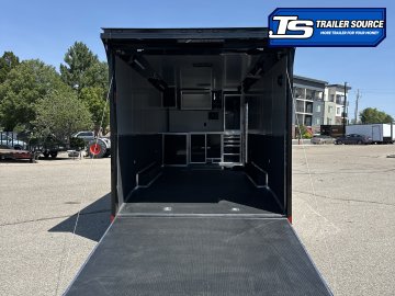 8.5x24 Haulmark Edge Enclosed Car Hauler Trailer - 7'10" Interior - 14K GVWR - .080 PolyCor, Black Out Package
