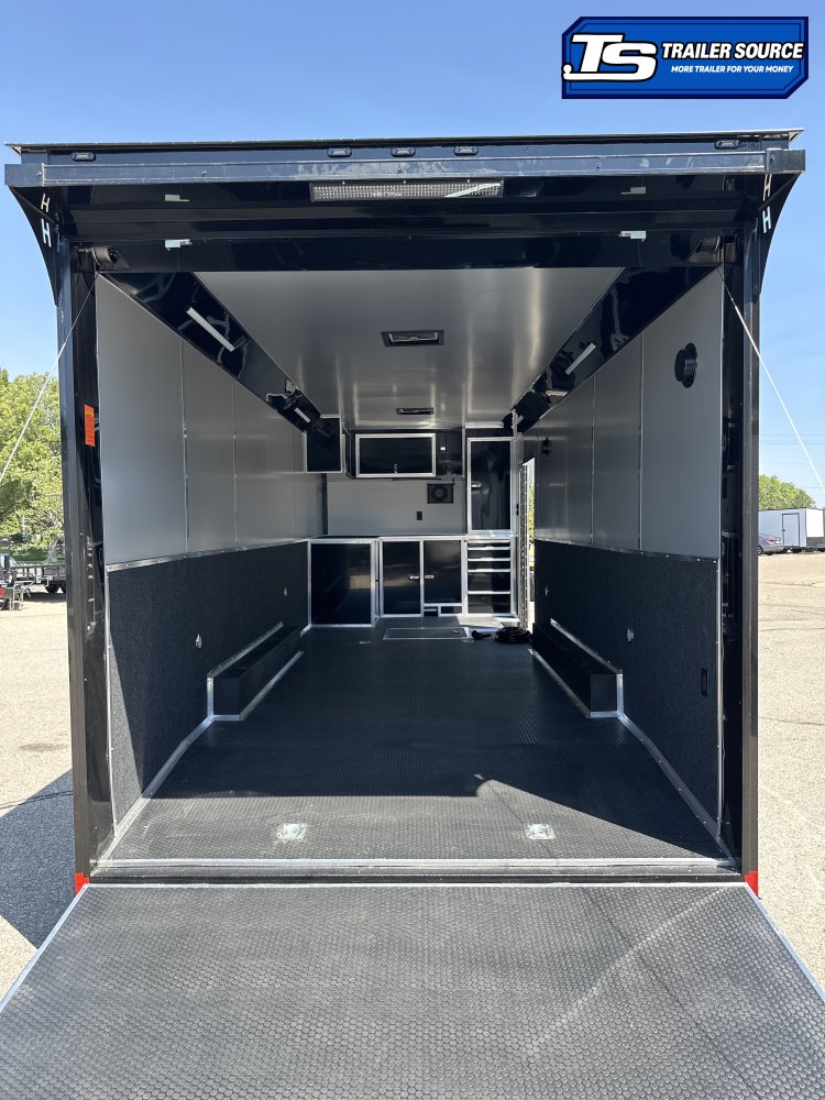 8.5x24 Haulmark Edge Enclosed Car Hauler Trailer - 7'10" Interior - 14K GVWR - .080 PolyCor, Black Out Package