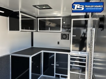 8.5x24 Haulmark Edge Enclosed Car Hauler Trailer - 7'10" Interior - 14K GVWR - .080 PolyCor, Black Out Package