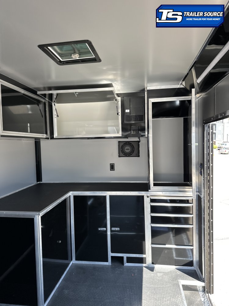 8.5x24 Haulmark Edge Enclosed Car Hauler Trailer - 7'10" Interior - 14K GVWR - .080 PolyCor, Black Out Package