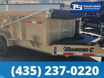 7x14 Diamond C LPT 210 Dump Trailer - 32" Sides - 23K GVWR - 5 Stage Telescopic, ABS Brakes, Board Brackets, Hydraulic Jack(s), Torsion Axles