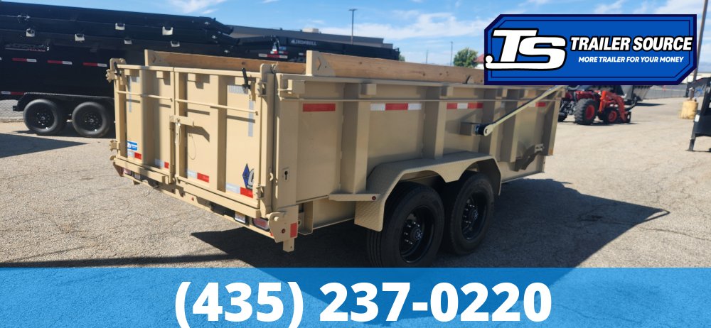 7x14 Diamond C LPT 210 Dump Trailer - 32" Sides - 23K GVWR - 5 Stage Telescopic, ABS Brakes, Board Brackets, Hydraulic Jack(s), Torsion Axles