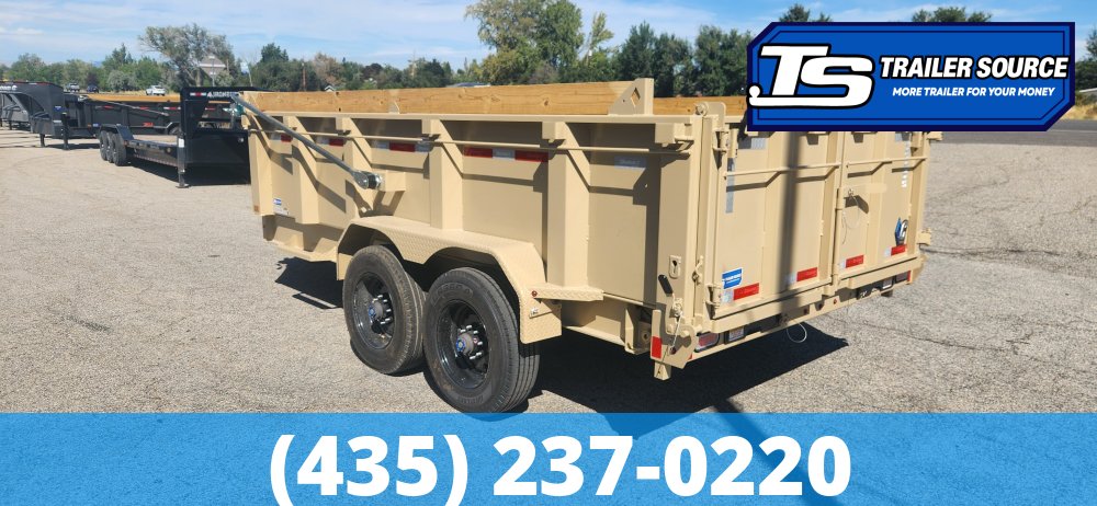 7x14 Diamond C LPT 210 Dump Trailer - 32" Sides - 23K GVWR - 5 Stage Telescopic, ABS Brakes, Board Brackets, Hydraulic Jack(s), Torsion Axles