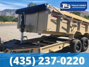 7x14 Diamond C LPT 210 Dump Trailer - 32" Sides - 23K GVWR - 5 Stage Telescopic, ABS Brakes, Board Brackets, Hydraulic Jack(s), Torsion Axles