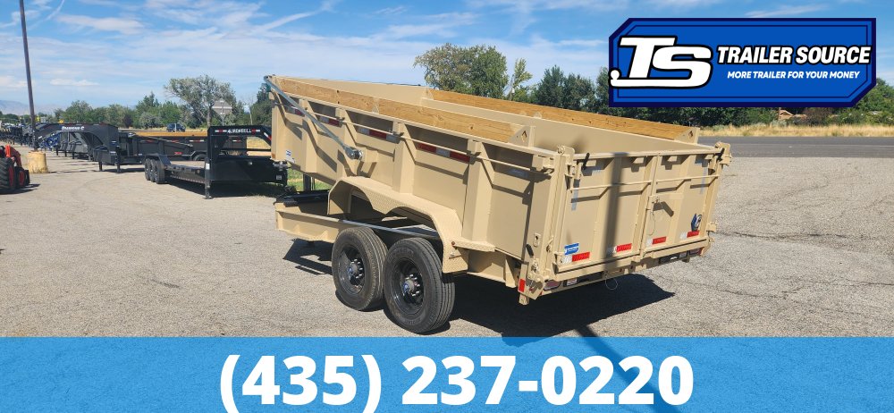 7x14 Diamond C LPT 210 Dump Trailer - 32" Sides - 23K GVWR - 5 Stage Telescopic, ABS Brakes, Board Brackets, Hydraulic Jack(s), Torsion Axles
