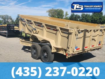 7x14 Diamond C LPT 210 Dump Trailer - 32" Sides - 23K GVWR - 5 Stage Telescopic, ABS Brakes, Board Brackets, Hydraulic Jack(s), Torsion Axles