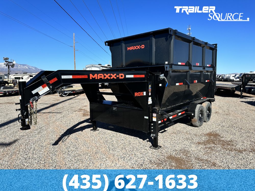 Maxx D Rox Gooseneck Roll Off Dumpster Trailer 7x14 14k 6296