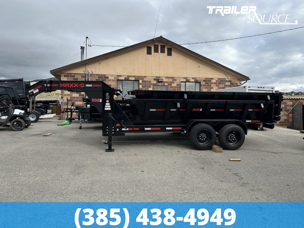 7x14 Maxx-D ROX Bumper Pull Roll Off Roll Off Dumpster Gooseneck 17.5K Utility
