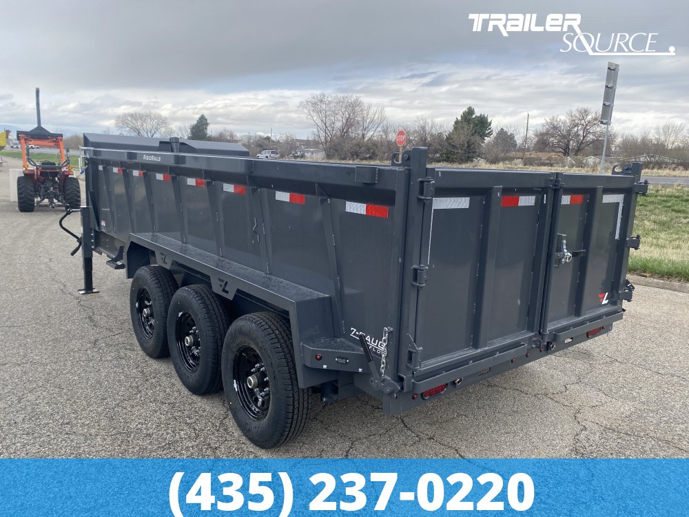 7x16 Lamar DT Telescoping Gooseneck Dump 36" Sides 21K Dump Trailer