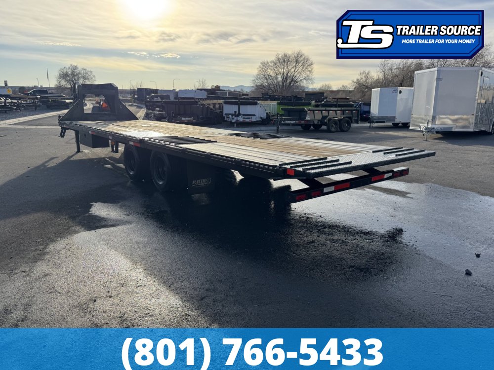 8.5x32 Diamond C FMAX-HDT 210 Gooseneck Hydraulic Dovetail Equipment Trailer -  25K GVWR - 14 Ply Tires, Hydraulic Dove Tail, Rub Rail, Winch Plate