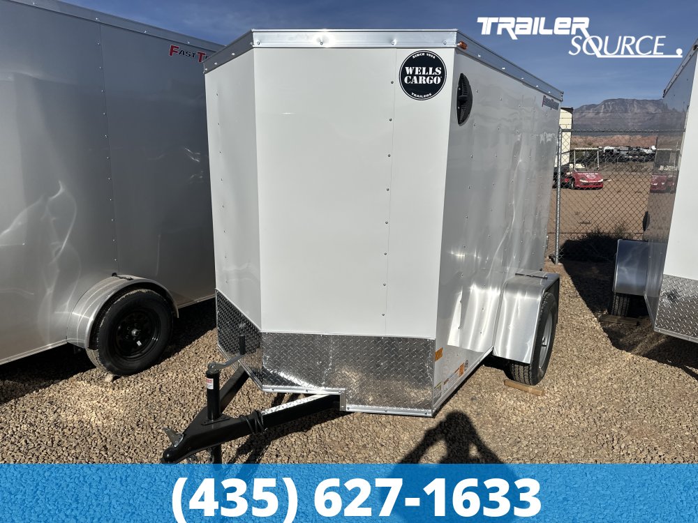 5x8 Wells Cargo FastTrac 5'6" Interior Single Axle Enclosed Cargo