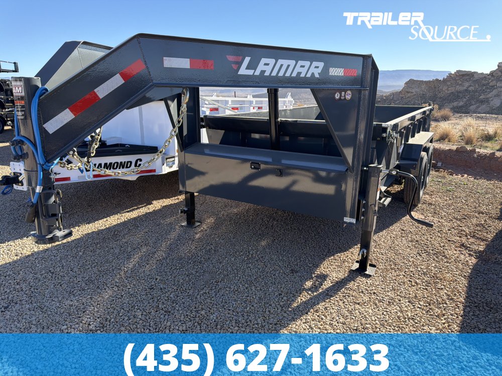 7x14 Lamar DT Gooseneck 15.7K GVW Dump