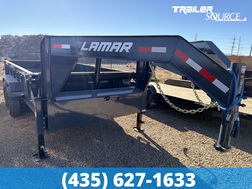 7x14 Lamar DT Gooseneck  15.7K GVW Dump