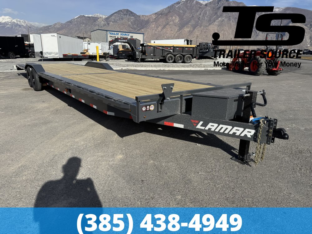 7x36 Lamar H8 Equipment Trailer - 14K GVWR - Spare Mount, Spare Tire, Tongue Box