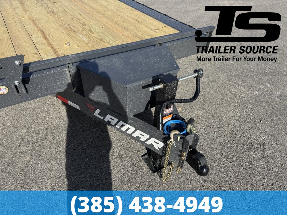 7x36 Lamar H8 Equipment Trailer - 14K GVWR - Spare Mount, Spare Tire, Tongue Box