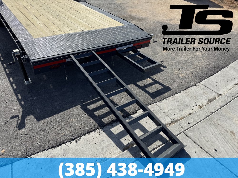 7x36 Lamar H8 Equipment Trailer - 14K GVWR - Spare Mount, Spare Tire, Tongue Box
