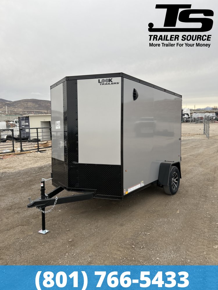 6x10 Look ST DLX Enclosed Cargo Trailer - 6'6" Interior - 3.5K GVWR - .080 PolyCor, Alloy Wheels, Black Out Package