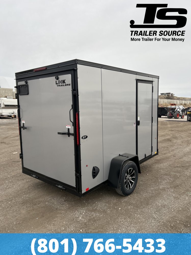 6x10 Look ST DLX Enclosed Cargo Trailer - 6'6" Interior - 3.5K GVWR - .080 PolyCor, Alloy Wheels, Black Out Package