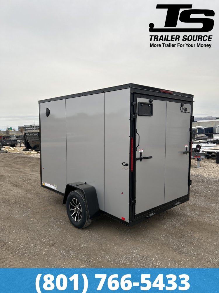6x10 Look ST DLX Enclosed Cargo Trailer - 6'6" Interior - 3.5K GVWR - .080 PolyCor, Alloy Wheels, Black Out Package