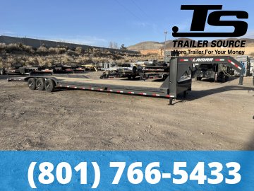 8.5x40 Lamar H8 Gooseneck Wide Body w/ Drive Over Fenders Equipment Trailer - 21K GVWR -