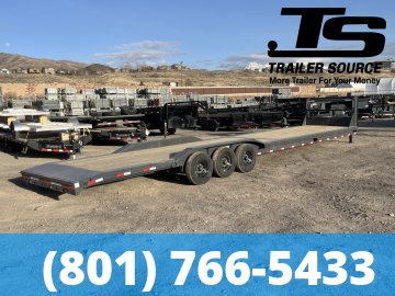 8.5x40 Lamar H8 Gooseneck Wide Body w/ Drive Over Fenders Equipment Trailer - 21K GVWR -