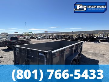 7x14 Diamond C LPT 207 Dump Trailer - 32" Sides - 15.5K GVWR - 14 Ply Tires, Long Arm Tarp