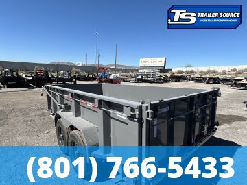 7x14 Diamond C LPT 207 Dump Trailer - 32" Sides - 15.5K GVWR - 14 Ply Tires, Long Arm Tarp