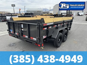 7x14 Liberty LD Dump Trailer - 32" Sides - 15.4K GVWR - 7 Gauge Floor, Board Brackets, Fork Holders