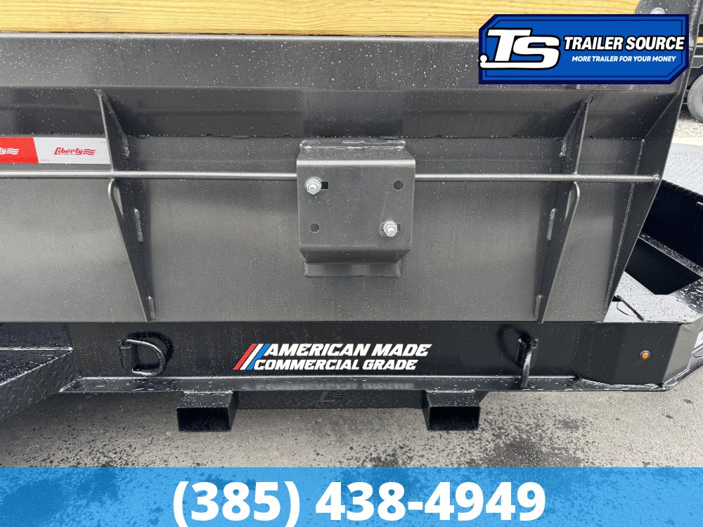 7x14 Liberty LD Dump Trailer - 32" Sides - 15.4K GVWR - 7 Gauge Floor, Board Brackets, Fork Holders