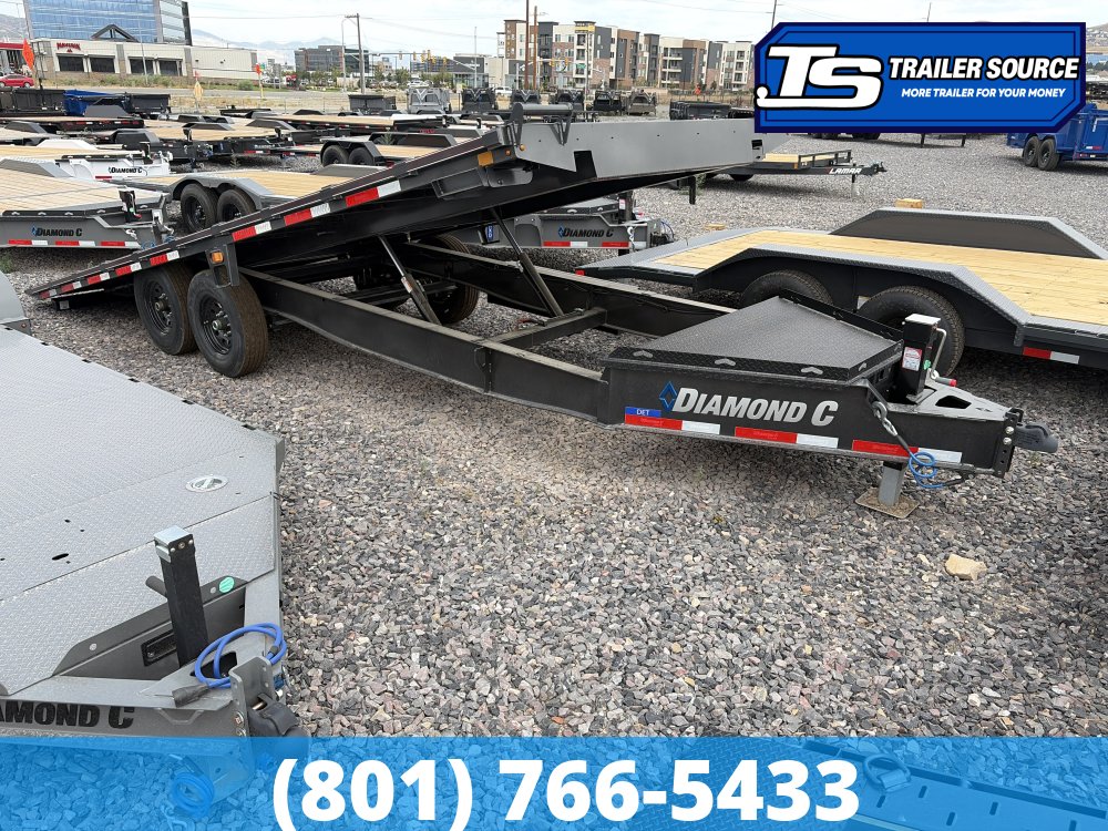 8.5x22 Diamond C DET 207 Deckover Tilt Trailer - 15.5K GVWR -