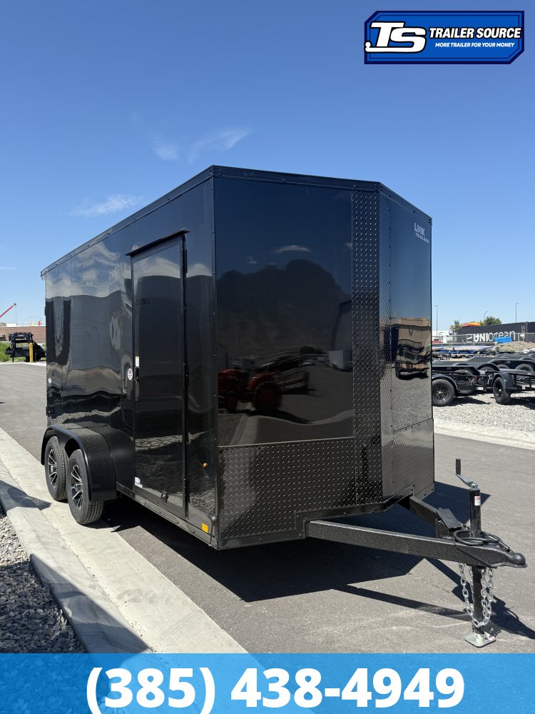 7x14 Look ST DLX Enclosed Cargo Trailer - 7'0" Interior - 7K GVWR - .080 PolyCor, Alloy Wheels, Black Out Package, Rear Spoiler w/ Load Lights