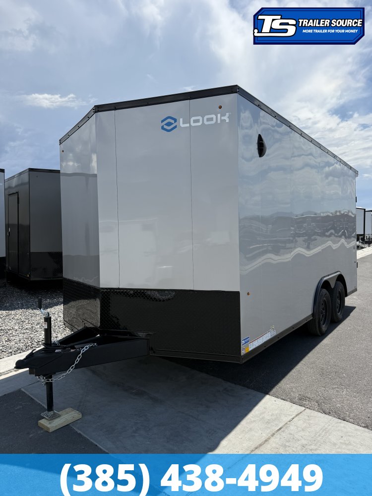 8.5x16 Look ST DLX Enclosed Cargo Trailer - 7'0" Interior - 7K GVWR - 16" Cross Member Upgrade, Black Out Package, Rear Spoiler w/ Load Lights