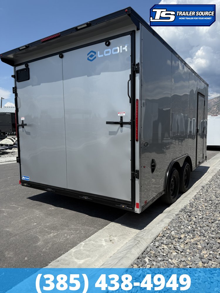 8.5x16 Look ST DLX Enclosed Cargo Trailer - 7'0" Interior - 7K GVWR - 16" Cross Member Upgrade, Black Out Package, Rear Spoiler w/ Load Lights