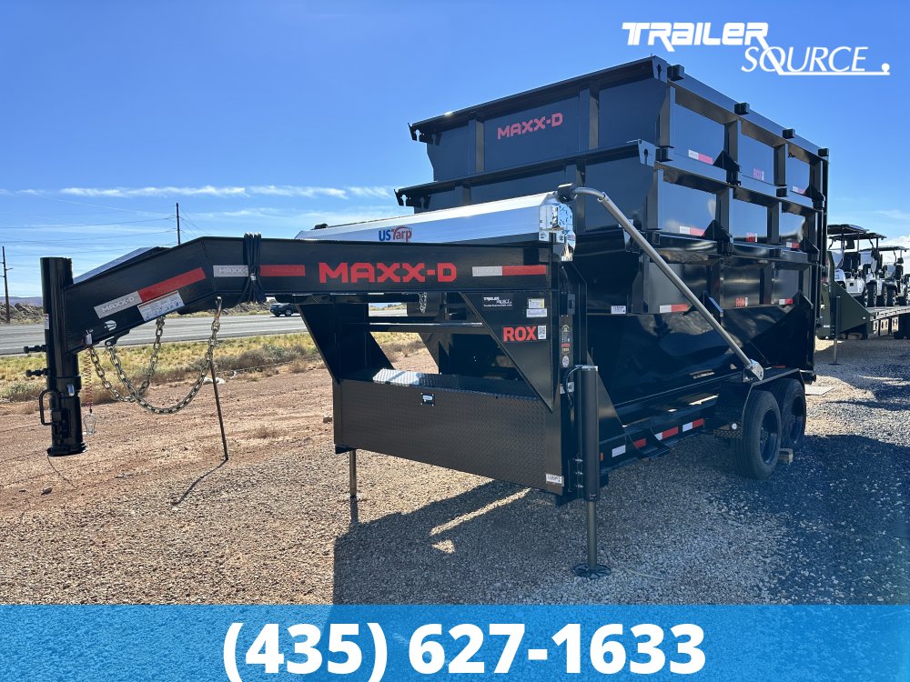 7x14 Maxx-D ROX Roll Off Dumpster Gooseneck 17.5K Utility