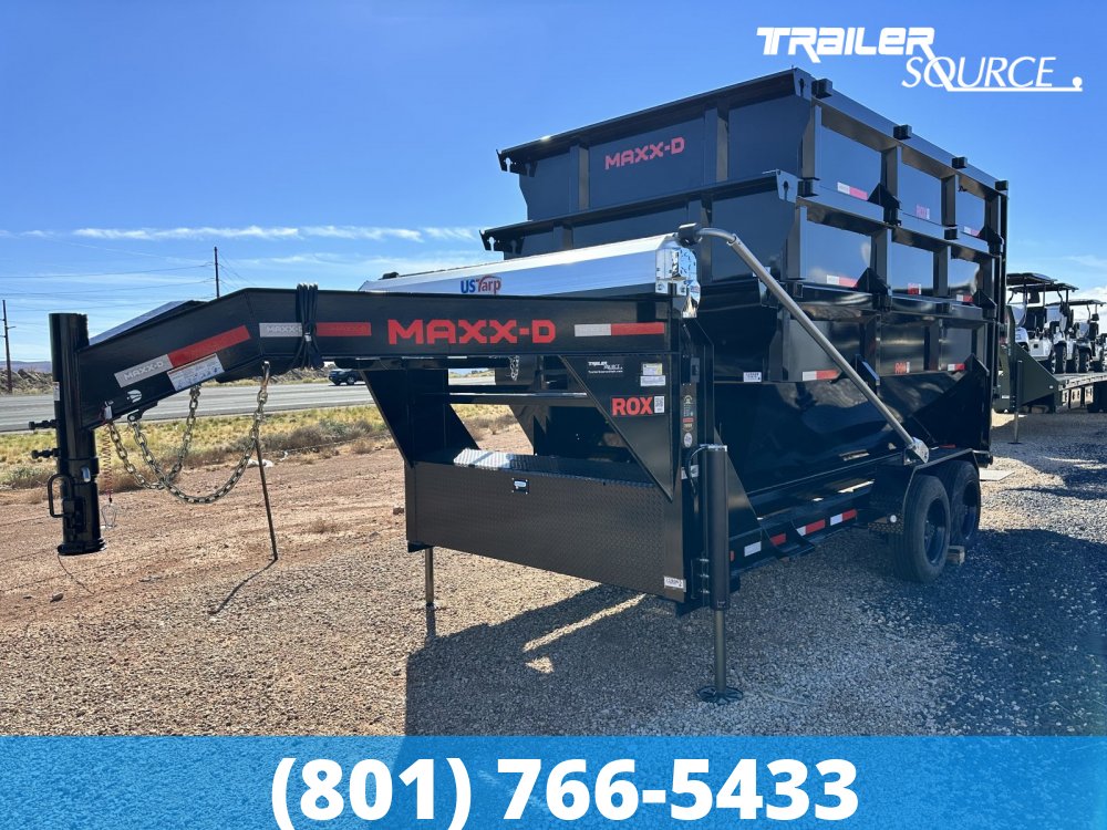 7x14 Maxx-D ROX Roll Off Dumpster Gooseneck 17.5K Utility