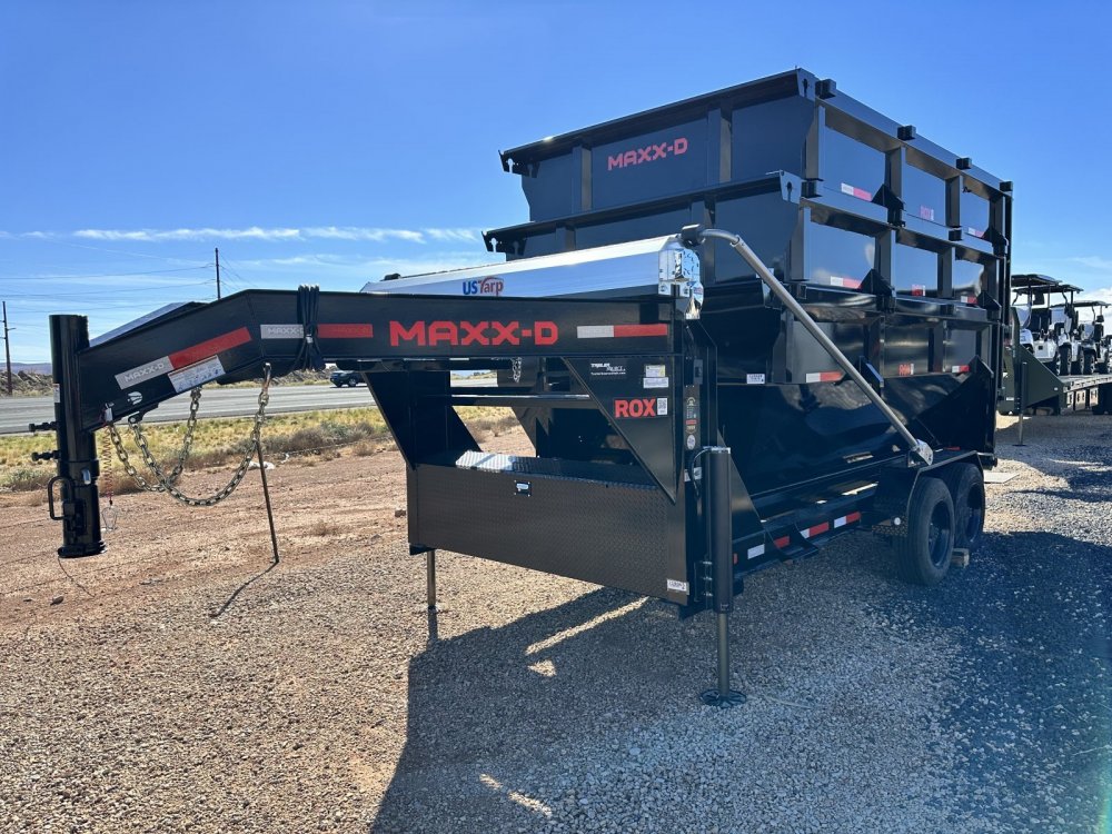 7x14 Maxx-D ROX Roll Off Dumpster Gooseneck 17.5K Utility