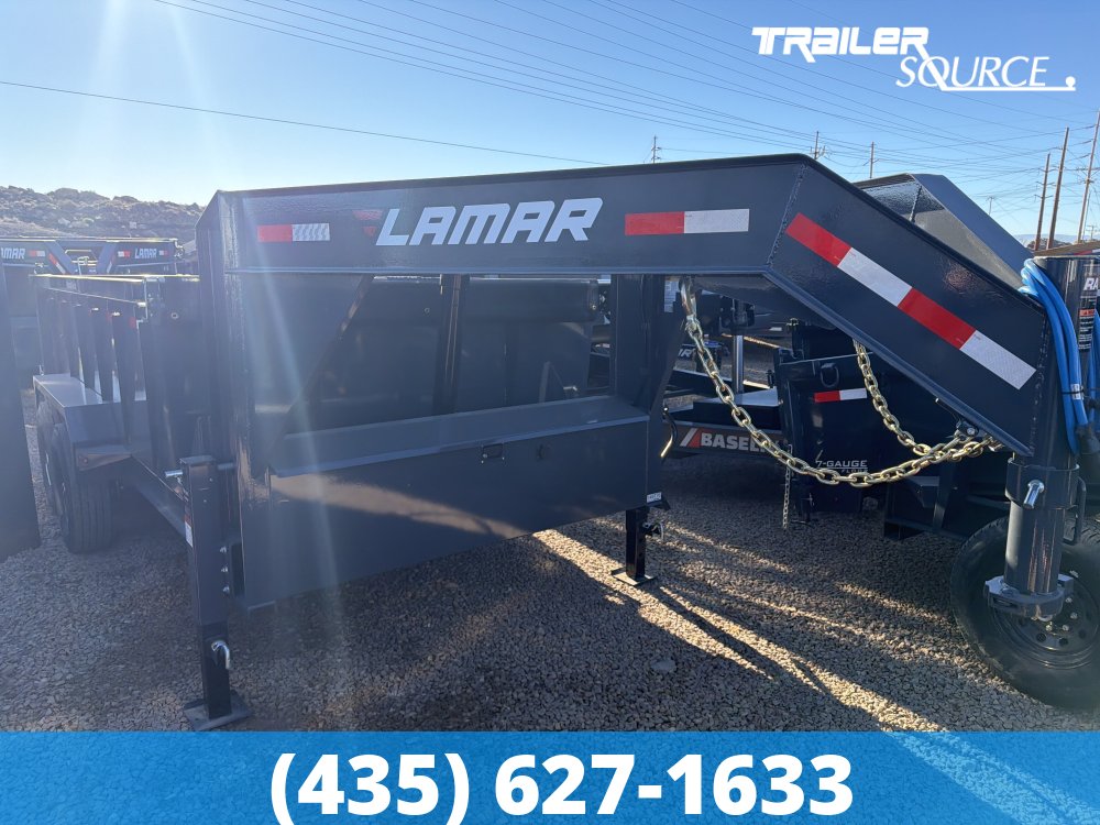7x14 Lamar DT Gooseneck  15.4K GVW Dump
