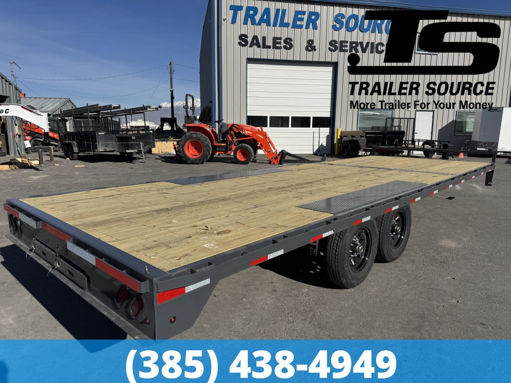 8.5x24 Lamar F8 Deckover Equipment Trailer - 14K GVWR - 16" Cross Member Upgrade