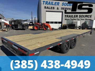 8.5x24 Lamar F8 Deckover Equipment Trailer - 14K GVWR - 16" Cross Member Upgrade