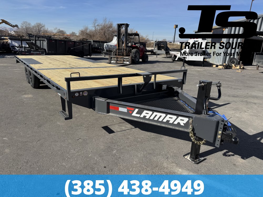 8.5x24 Lamar F8 Deckover Equipment Trailer - 14K GVWR - 16" Cross Member Upgrade