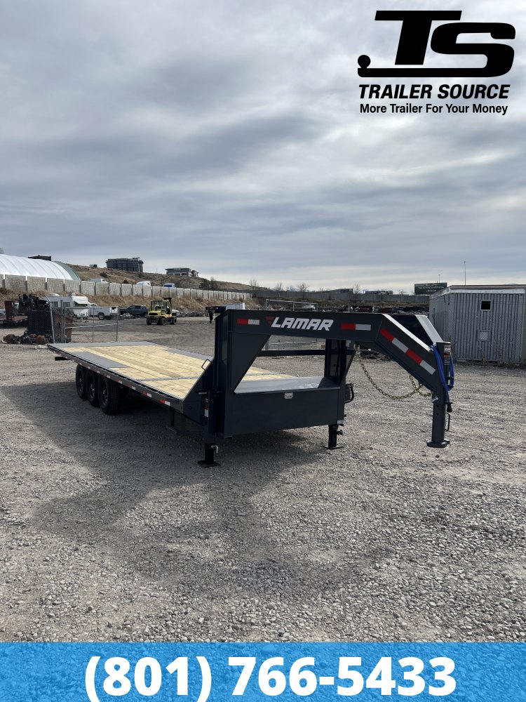8.5x26 Lamar FA Gooseneck Deckover Tilt Trailer - 21K GVWR -