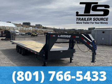 8.5x26 Lamar FA Gooseneck Deckover Tilt Trailer - 21K GVWR -